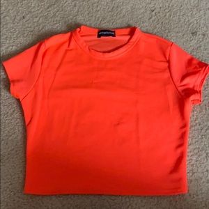 NEON ORANGE CROP TOP